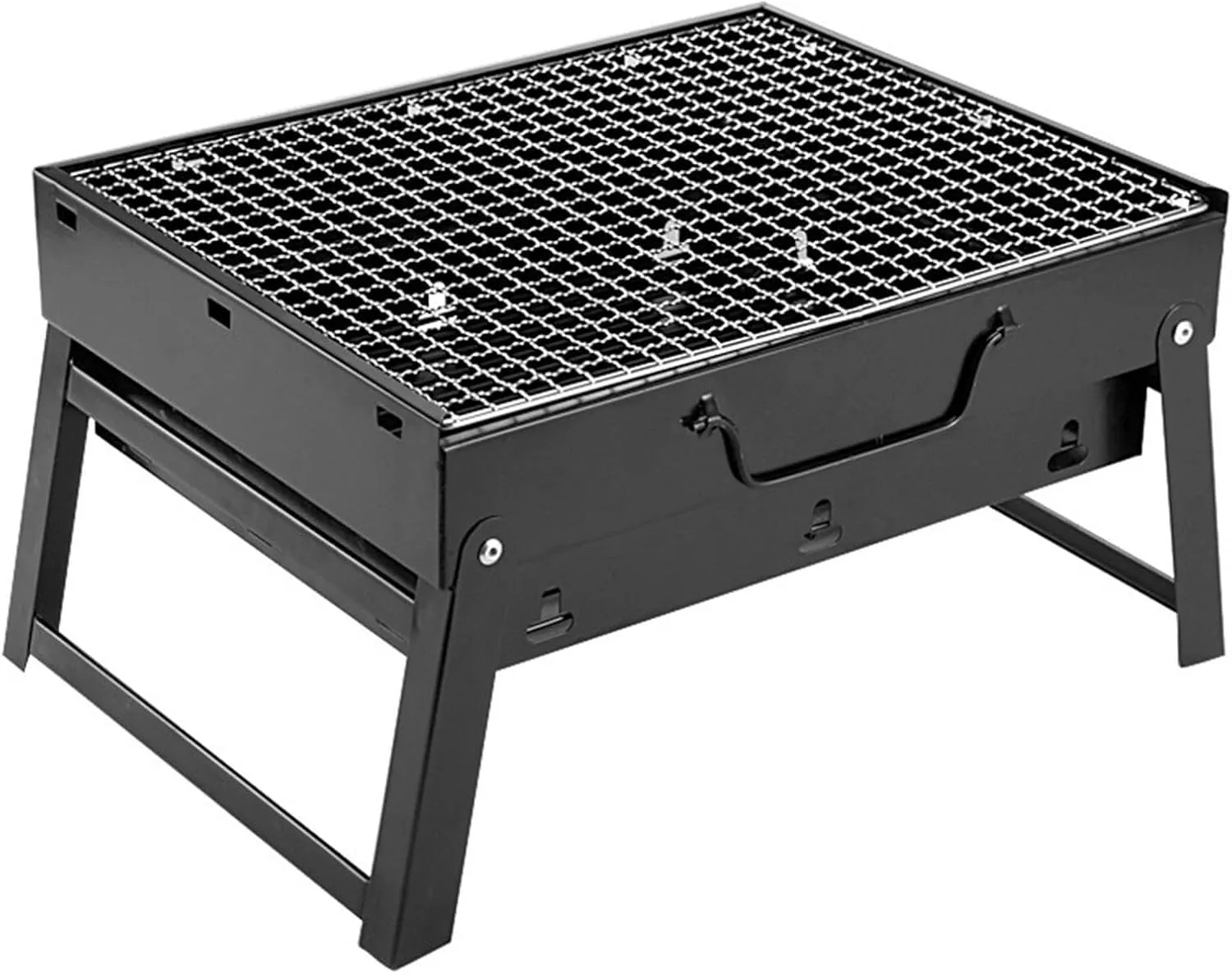 Foldable Charcoal BBQ Grill, Mini Portable Tabletop Barbecue for Garden, Picnic, Camping, Tailgating, and Small Fire Pit, 432922cm(35 * 27 * 20cm)