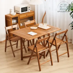Foldable household dining tables and chairs/Portable and Economical Small Table for Small Apartments (Suitable for Living & Dining Rooms)
