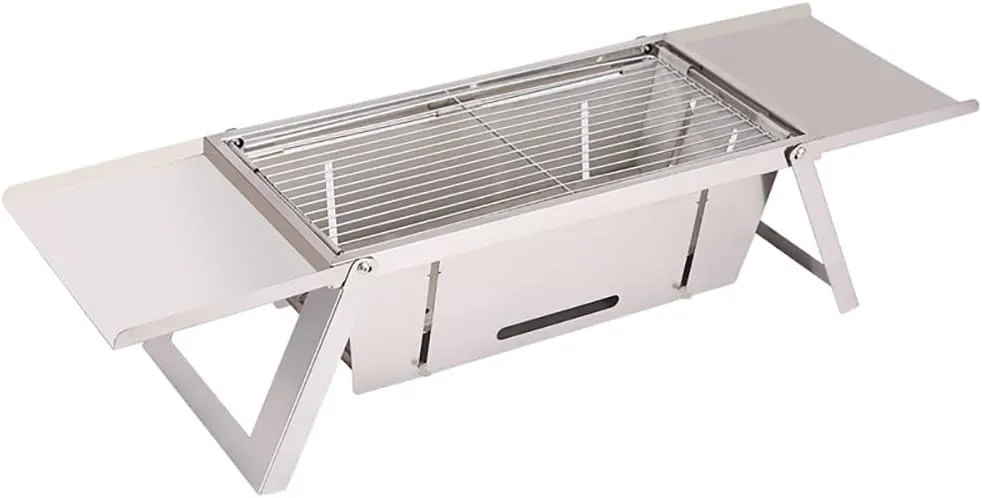 Folding Barbecue Grill, Portable Stainless Steel Grate with Storage Bag, OutdoorStove Burner, Lightweight Stable Space-Saving, for Terrace Patio Backyard Camping Hiking Beach