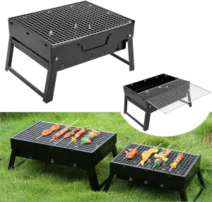 Folding Barbecue Stove Portable Outdoor Camping BBQ Grill for Picnic Travel Beach Cooking Party, Great 1-8 Persons, Ideal Men & Women Friends