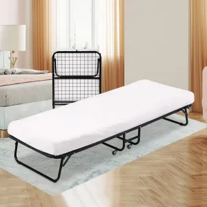 Folding Bed Frame Guest Bed Fold Up Heavy Duty Extra Portable Camping Cots Without Wheels Portable Bed Rollaway Bed Folding Bed for Adults