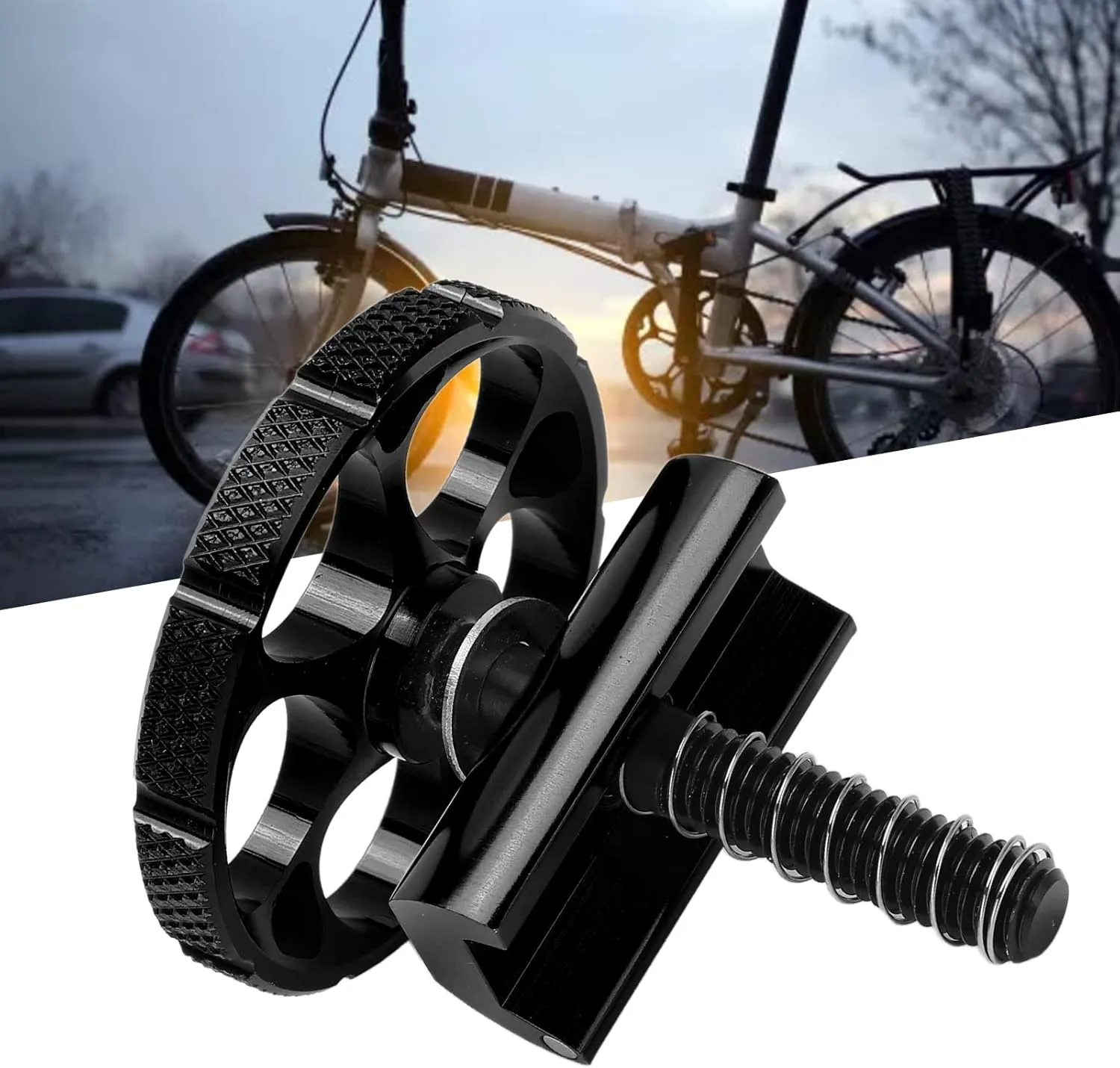 Folding Bicycle Aluminum C Buckle Hinge Clamp Levers C Buckle Bicycle Hingle Clamp C Buckle Sturdy Durable Stable Performance for Folding Bicycle