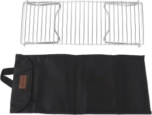 Folding Campfire Grill for BBQ Picnic Camping, Portable Camping Grill Stainless Steel Barbecue Grill Charcoal Grate Cooking Grate Grill with Carrying Bag, 44 x 16cm/17.3 x 6.3in