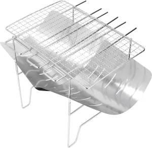 Folding Camping Barbecue Rack Portable Stainless Steel BBQ Grill Outdoor Outings Hiking