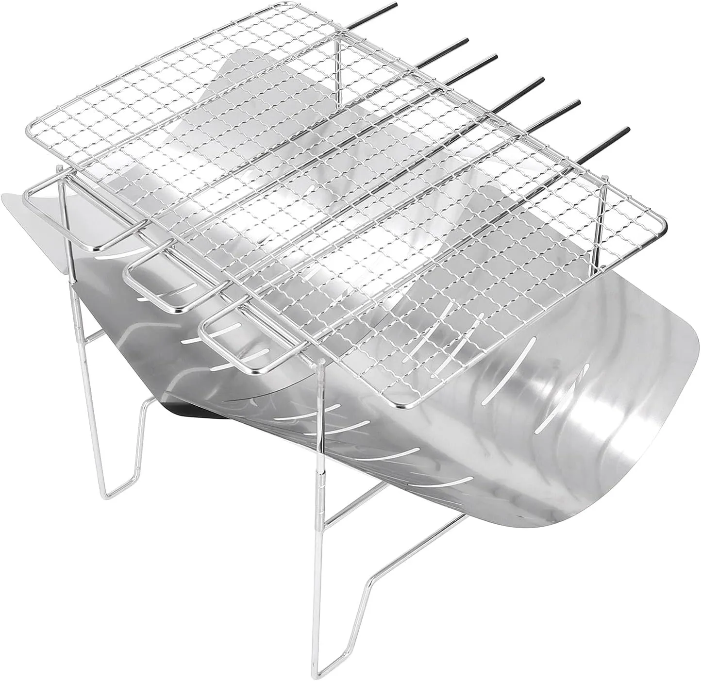 Folding Camping Barbecue Rack Portable Stainless Steel BBQ Grill Outdoor Outings Hiking
