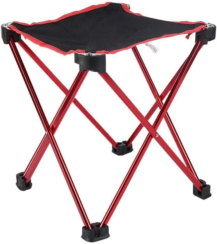 Folding Camping Stool Aluminum Alloy Oxford Outdoor Folding Chair, Fishing Chair, Camping Chair, Portable Fishing Stool for Fishing Camp Traveling Hiking Beach Garden BBQ