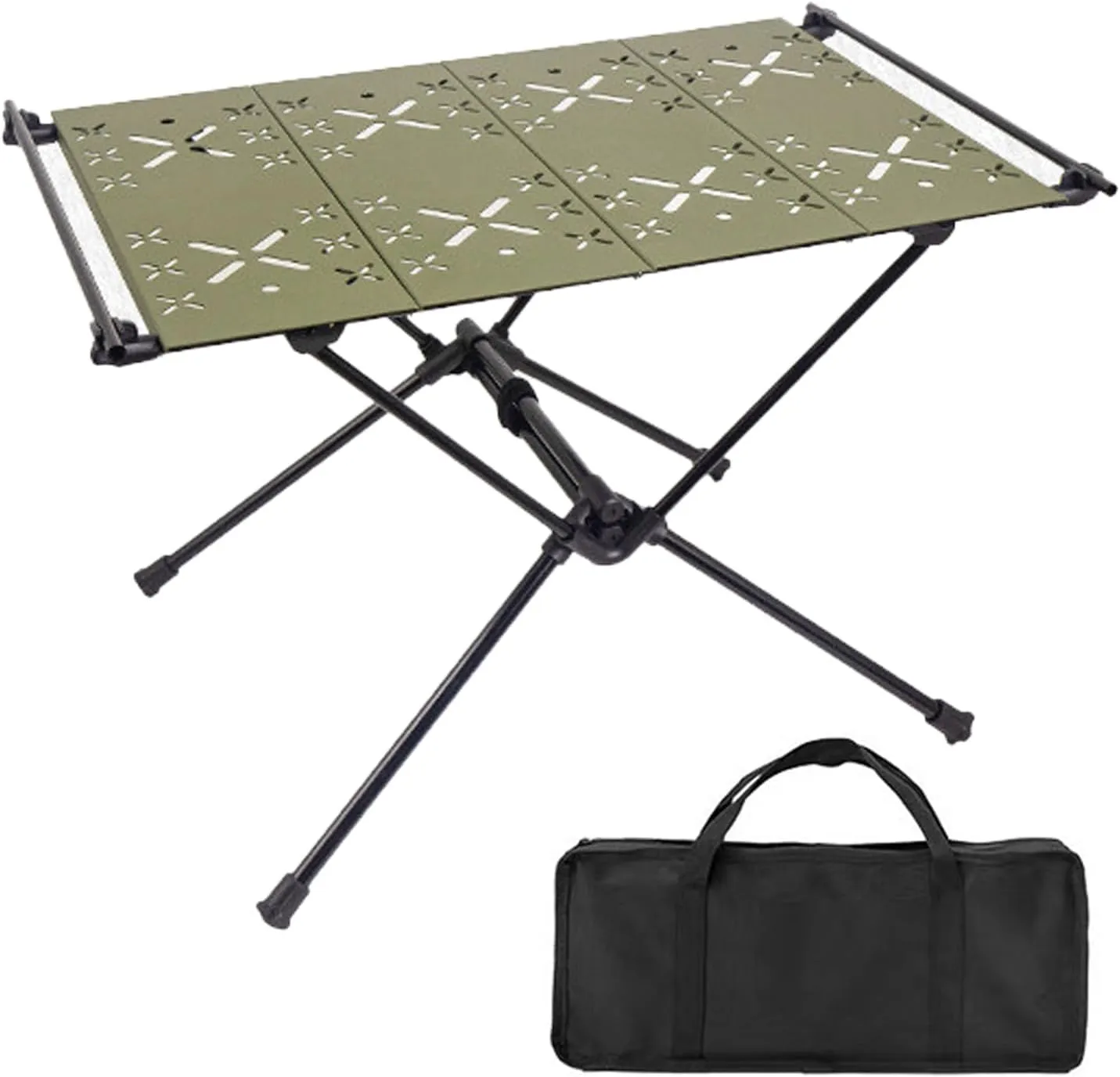 Folding Camping Table Aluminum Alloy Folding Table with Carry Bag,High Stability 20kg Load Capacity Ultralight Camping Side Table for Hiking, Beach, Picnic