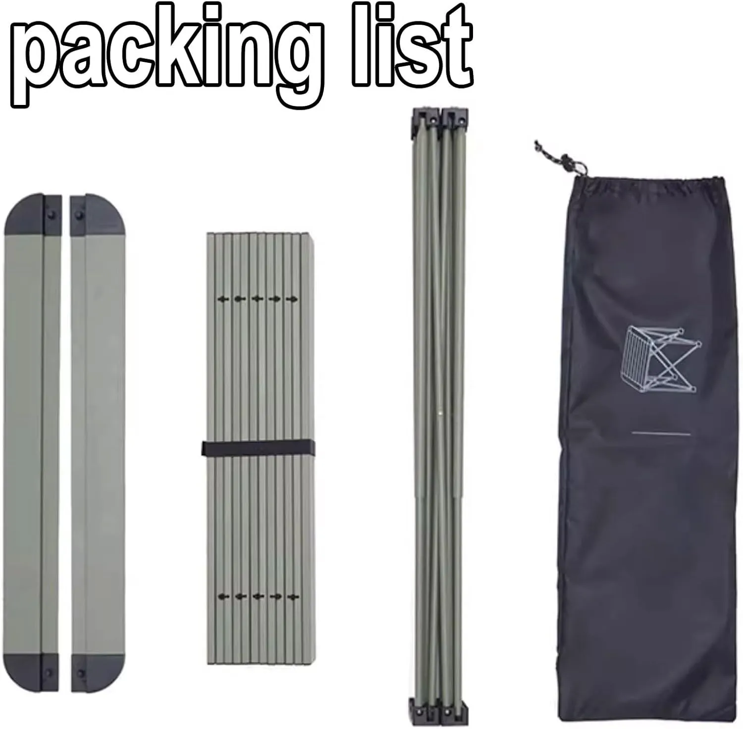 Folding Camping Table Portable Foldable for Storage with Storage Bag Small Foldable Table Aluminum Fold Up Camp Dining Table Load Capacity 100kg(Gray,52.5 * 52.5 * 46CM)