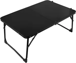Folding Camping Table Portable Rubber Handle Aluminum Alloy Anti-Slip Multifunction Outdoor Hiking Picnic BBQ Portable Tea Table Black