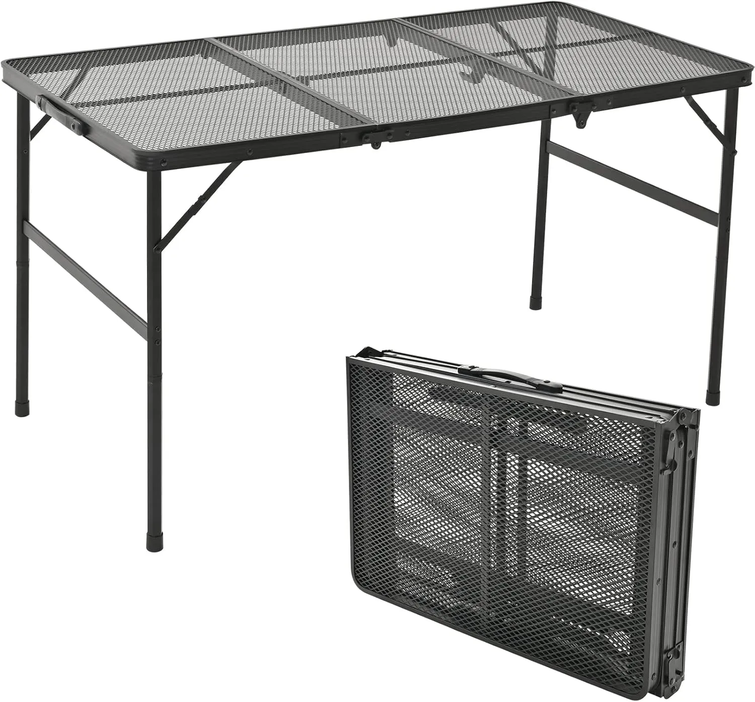 Folding Camping Table Retractable Foldable Lightweight Compact Desk for Picnic Beach Party Indoor Outdoor BBQ (47.2" LX23.6 WX26 H)