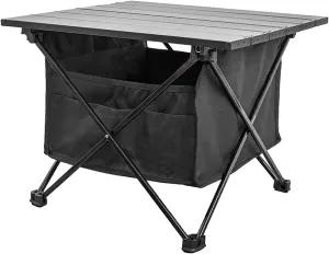 Folding Camping Tables That Fold Up with Storage Lightweight Beach Table Aluminum Portable Large Carrying Bag Outdoor Carry for Travel Picnic BBQ Cooking