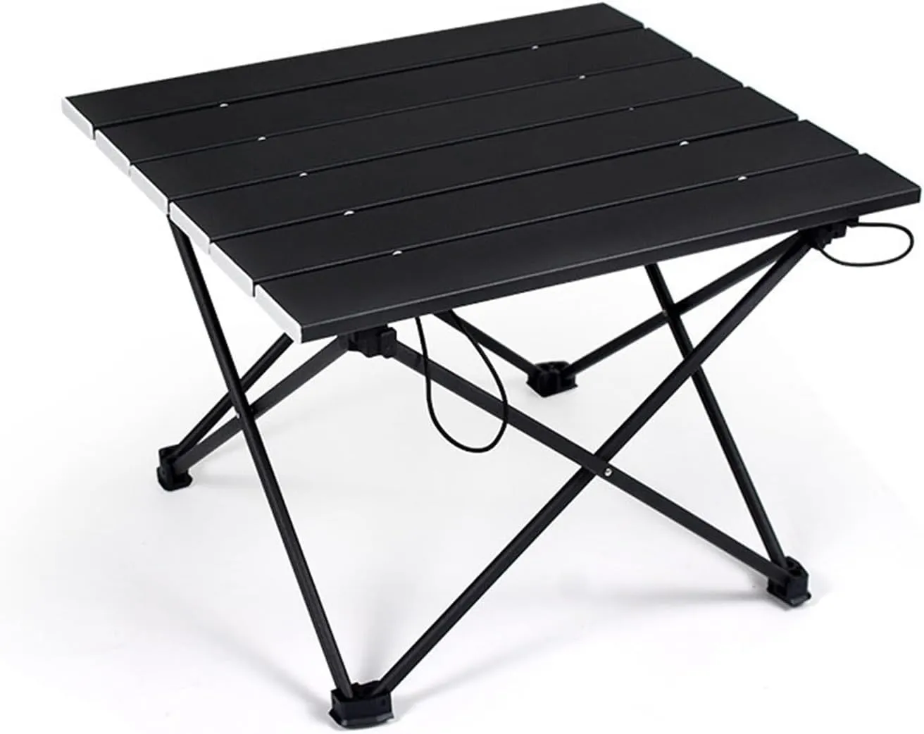 Folding Dining Table Foldable Folding Camping Hiking Desk Traveling Outdoor Fur Table Aluminum Alloy Portable Table Outdoor Fur (Color : Black39.5x35x31.5cm)