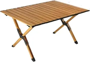 Folding Dining Table Outdoor Roll-Up Table with Storage Bag Tourist Folding Table for Picnic BBQ Foldable Camping Table Aluminum Alloy (Color : 87x60cm)