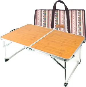 Folding Dining Table Outdoor Travelling Bea Picnic Fishing Garden Camping Folding Table Lightweight Portable Aluminum Desk with Carry Bag