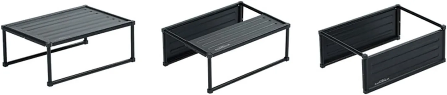 Folding Dining Table Ultra Light Folding Desk Black Portable Foldable Table Camping Outdoor Fur Computer Bed Tables Picnic Aluminium Alloy (Color : 420x385x205mm)