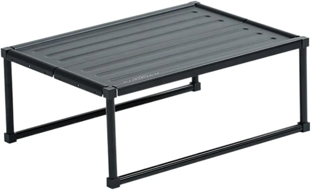 Folding Dining Table Ultra Light Folding Desk Black Portable Foldable Table Camping Outdoor Fur Computer Bed Tables Picnic Aluminium Alloy (Color : 420x385x205mm)