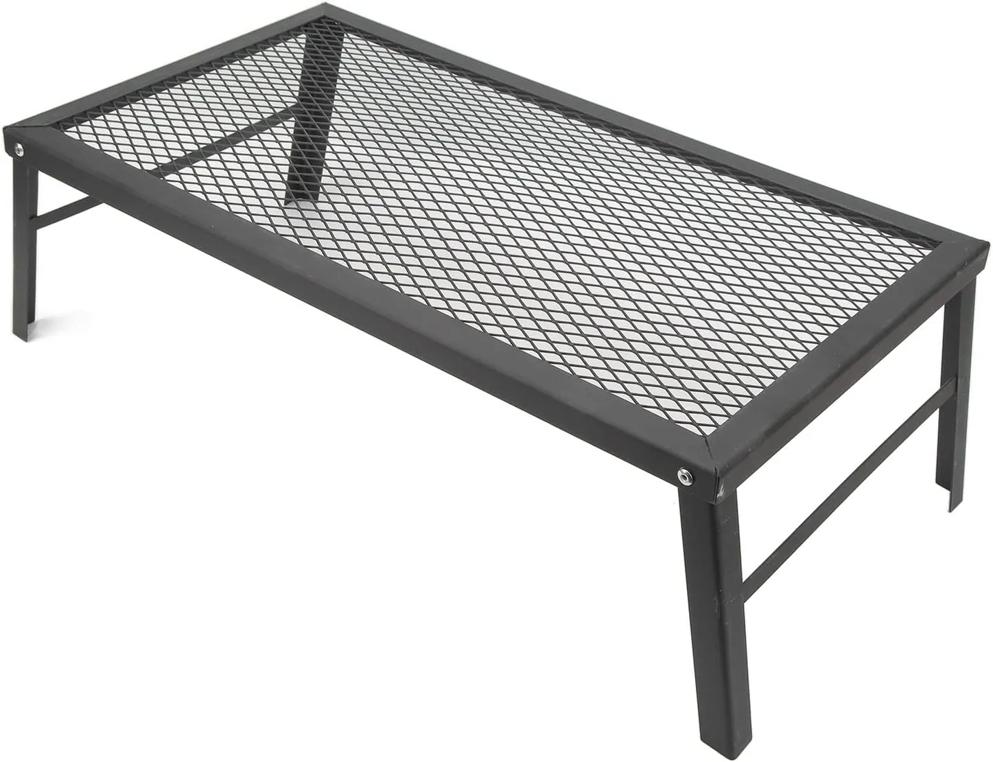Folding Grill, Foldable Camping Grill for Outdoor Cooking, Portable BBQ with Legs, Heavy Duty Iron Fire for Camping, Hiking, Picnics, and Backpacking