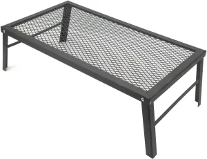 Folding Grill, Foldable Camping Grill for Outdoor Cooking, Portable BBQ with Legs, Heavy Duty Iron Fire for Camping, Hiking, Picnics, and Backpacking