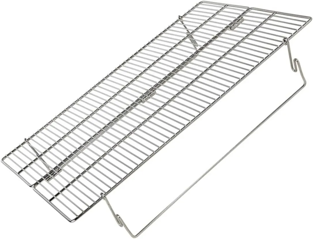 Folding Grill Grate Stainless Steel Barbecue Net Outdoor Stove Grate for Camping