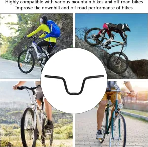 Folding Handlebar, 25.4 * 580mm Extra Long Handlebar Heighten Aluminum Alloy Folding (160mm / 6.3in Height)