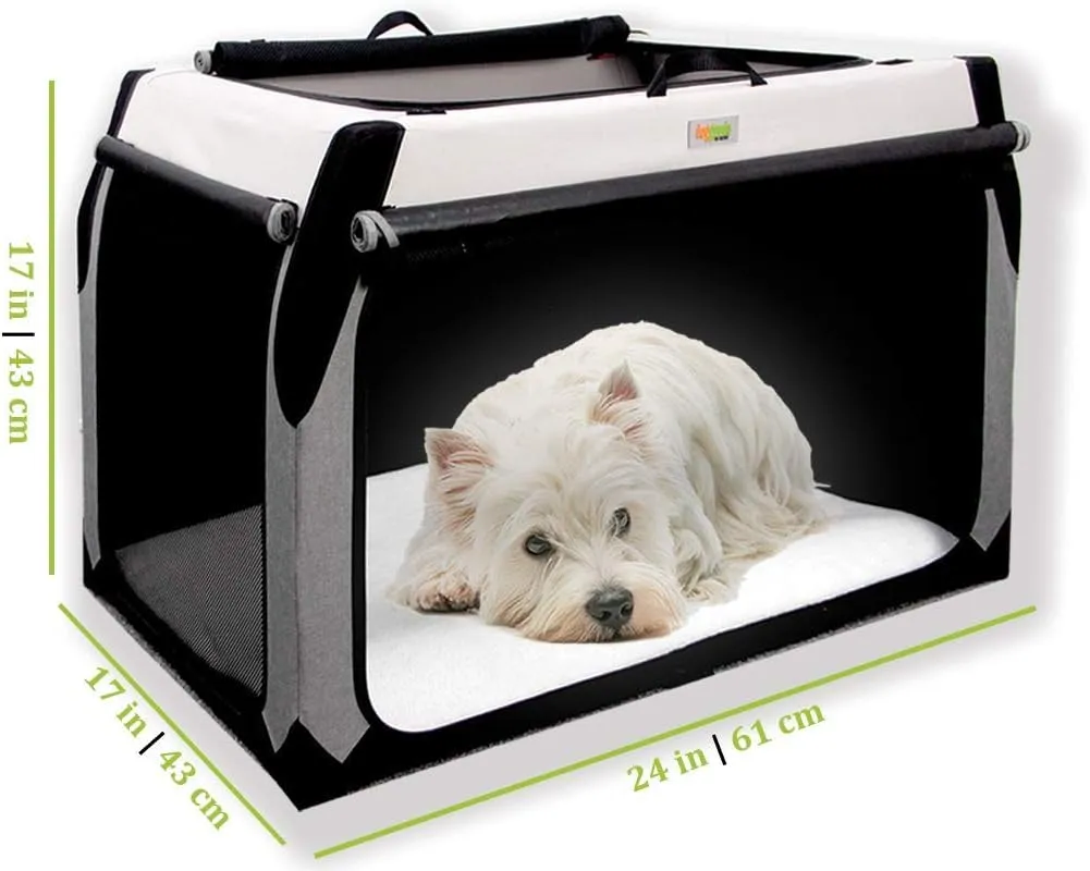 Folding Soft Dog Crate by DogGoods - Indoor/Outdoor Kennel, Collapsible for Camping, Car, Roadtrips - Extra Large, Large, Medium, Small Dogs