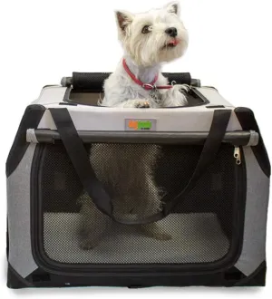 Folding Soft Dog Crate by DogGoods - Indoor/Outdoor Kennel, Collapsible for Camping, Car, Roadtrips - Extra Large, Large, Medium, Small Dogs
