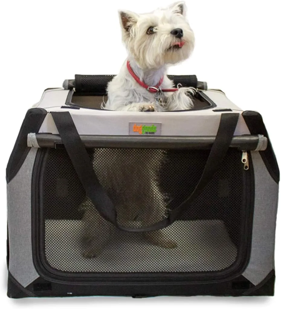 Folding Soft Dog Crate by DogGoods - Indoor/Outdoor Kennel, Collapsible for Camping, Car, Roadtrips - Extra Large, Large, Medium, Small Dogs