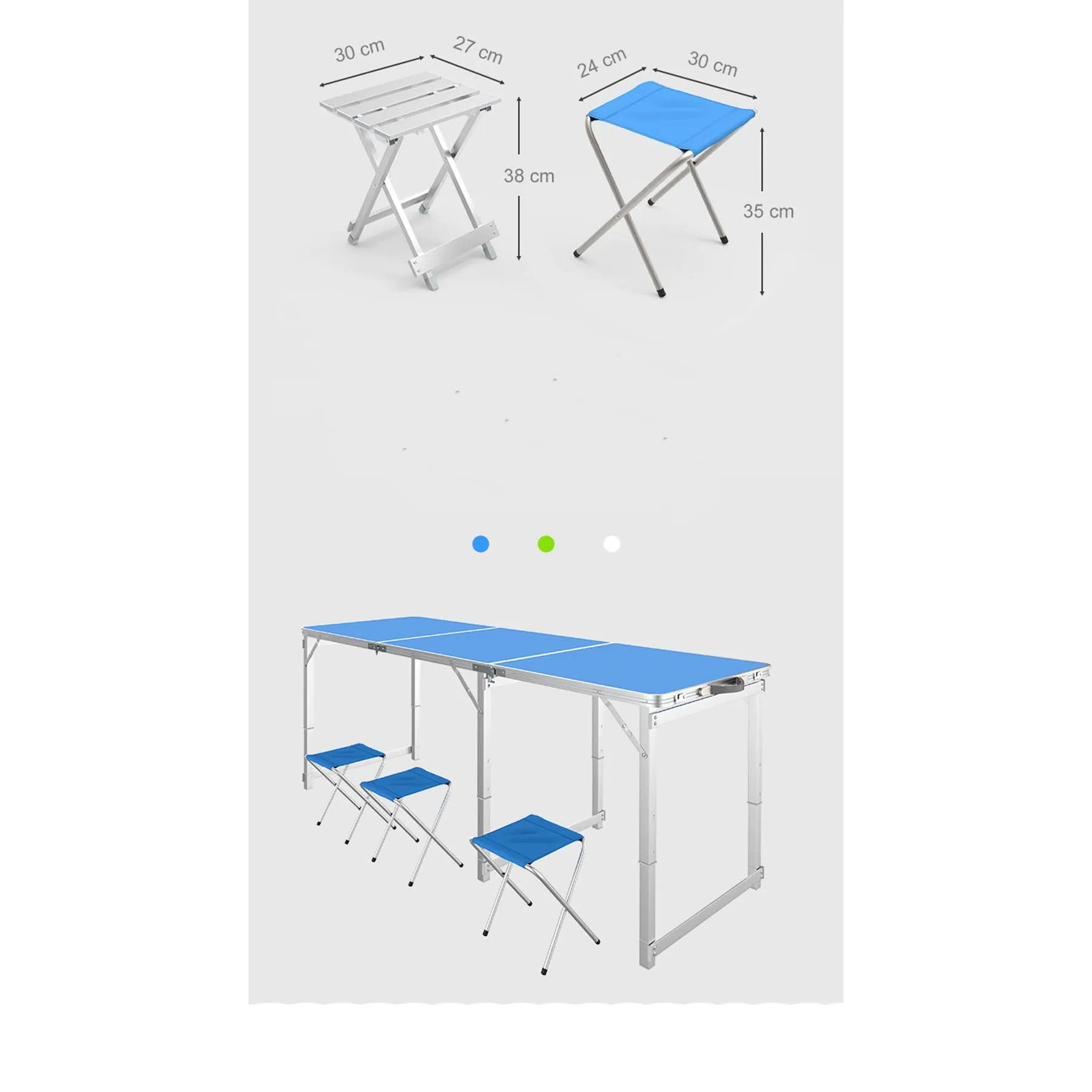 Folding table 6 Aluminum chairs