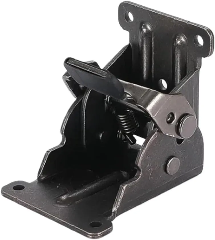 Folding Table Lock 4 PCS 90 Degree Fittings Chair Extension Furniture Brackets Self-Locking Folding Hinge Foldable Support Frame Table Leg for Home Use(Black)