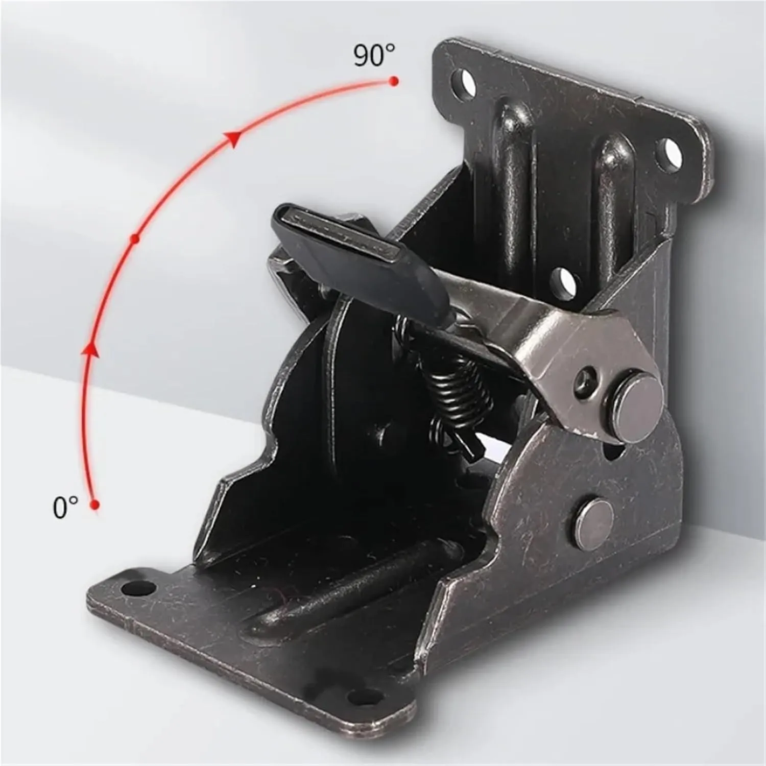 Folding Table Lock 4 PCS 90 Degree Fittings Chair Extension Furniture Brackets Self-Locking Folding Hinge Foldable Support Frame Table Leg for Home Use(Black)