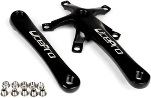 for Litepro Folding Bike Crankset Ultra-Light Square Crank 170MM CNC Aluminum Alloy BMX Bicycle 130BCD Chainwheel Parts Accessory