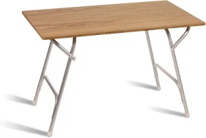 FORMA MARINE Teak Veneer Boat Table Folding 44 x 26 Double Height Positioning 22"/28" Marine Aluminum Yacht Deck Furniture M600T