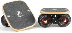 FreeSkates Portable Roller Road Drift Skates Plate, with Aluminum Alloy Deck Non-Slip, Board Split Skateboard with PU Wheels High-end Bearings