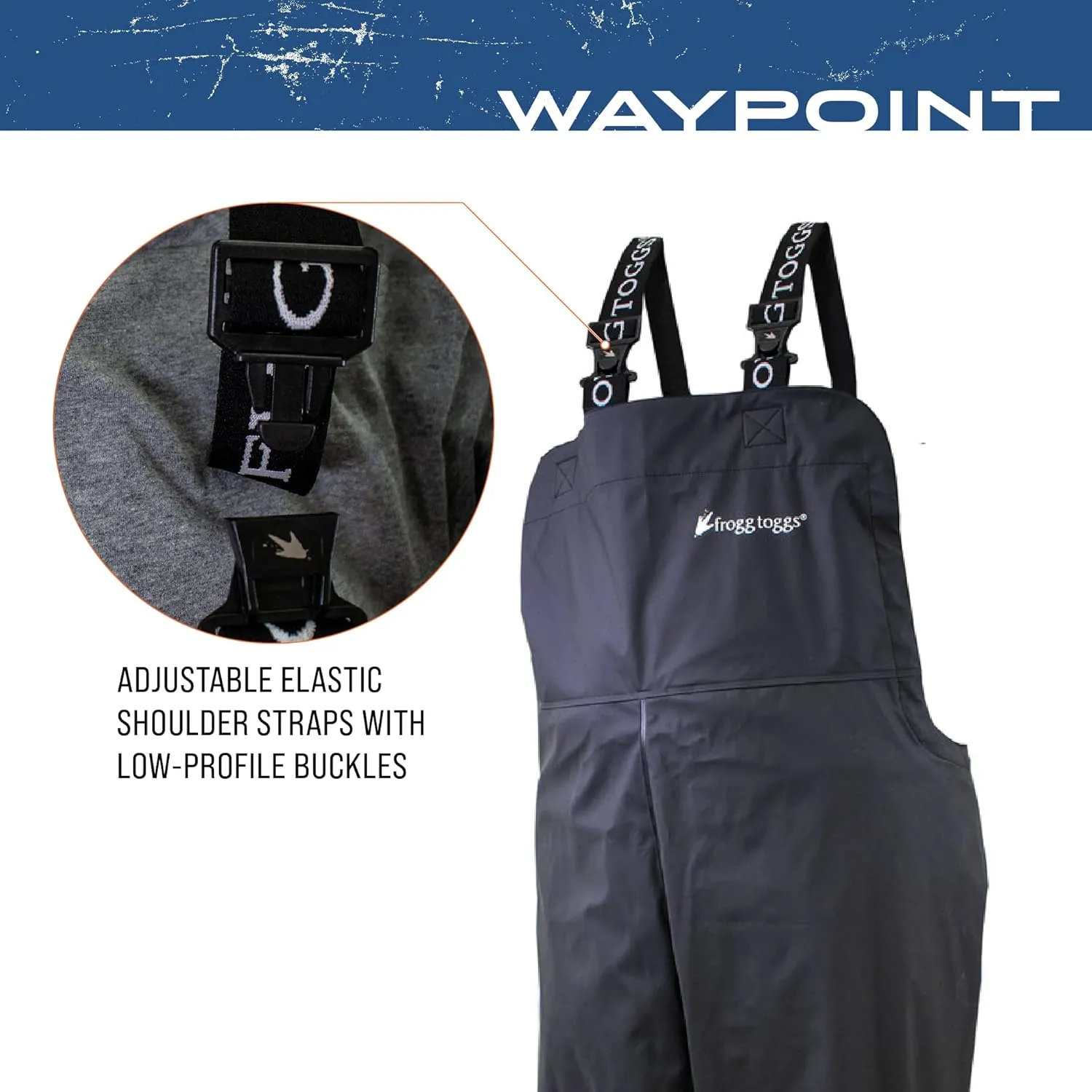 FROGG TOGGS Men's WayPoint Angler Waterproof, Durable Bibs with 4-Way Stretch