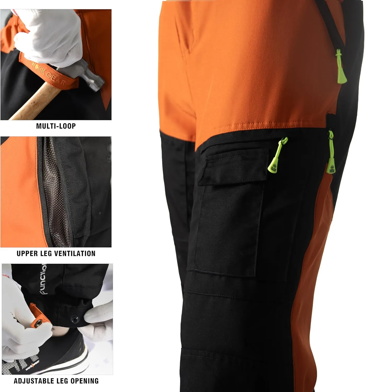 FWG Men's Hiking Pants - Durable Fishing & Work Pants, Ventilated, Multiple Pockets, Design for Outdoors