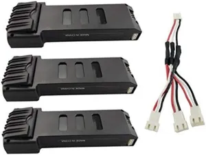 Fytoo 3PCS 7.4V 1200mah Lithium Battery   1 to 3 Charging Conversion line for E511 E511S Folding Quadcopter Spare Parts Remote Control Helicopter Battery