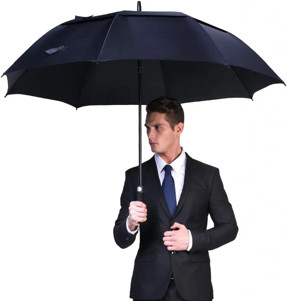 G4Free 2 Pack Golf Umbrella 54/62/68 Inch Extra Large Windproof Double Canopy Vented Automatic Open Oversize Waterproof Stick Umbrellas