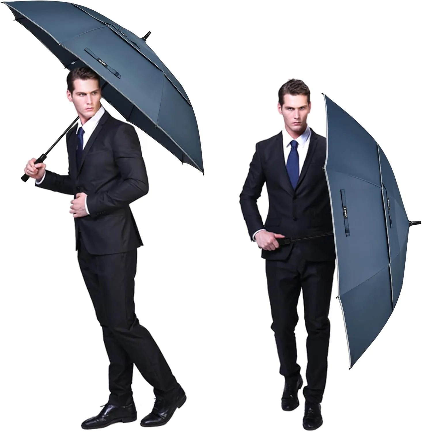 G4Free 47/54/62/68 Inch Automatic Open Golf Umbrella Oversize Extra Large Double Canopy Vented Windproof Waterproof Stick Umbrellas