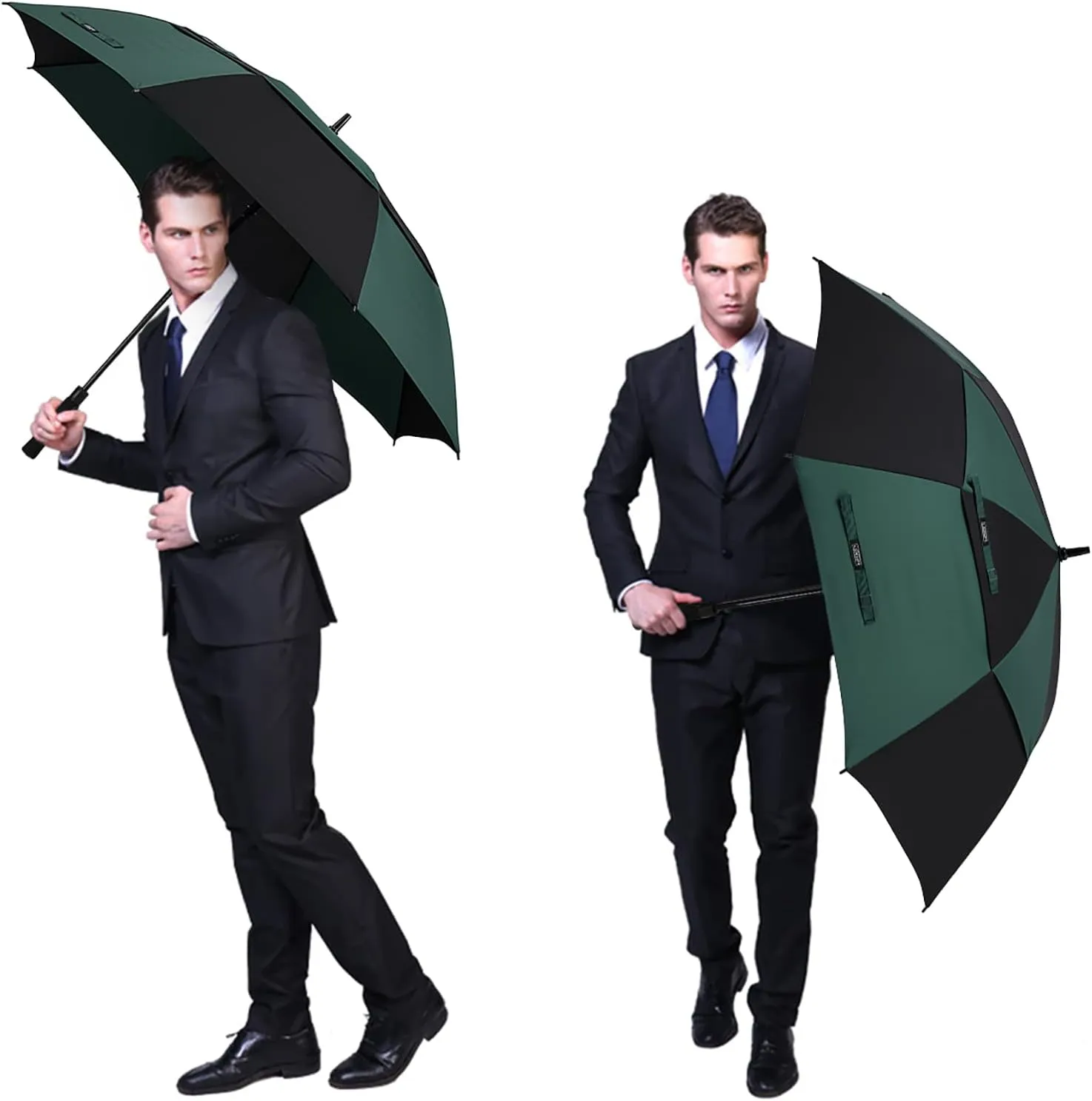 G4Free 47/54/62/68 Inch Automatic Open Golf Umbrella Oversize Extra Large Double Canopy Vented Windproof Waterproof Stick Umbrellas