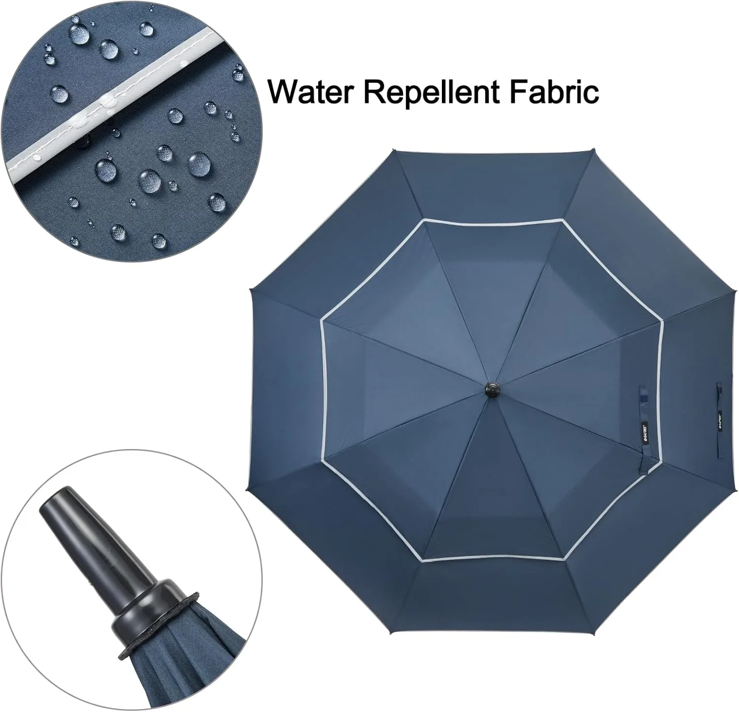G4Free 47/54/62/68 Inch Automatic Open Golf Umbrella Oversize Extra Large Double Canopy Vented Windproof Waterproof Stick Umbrellas