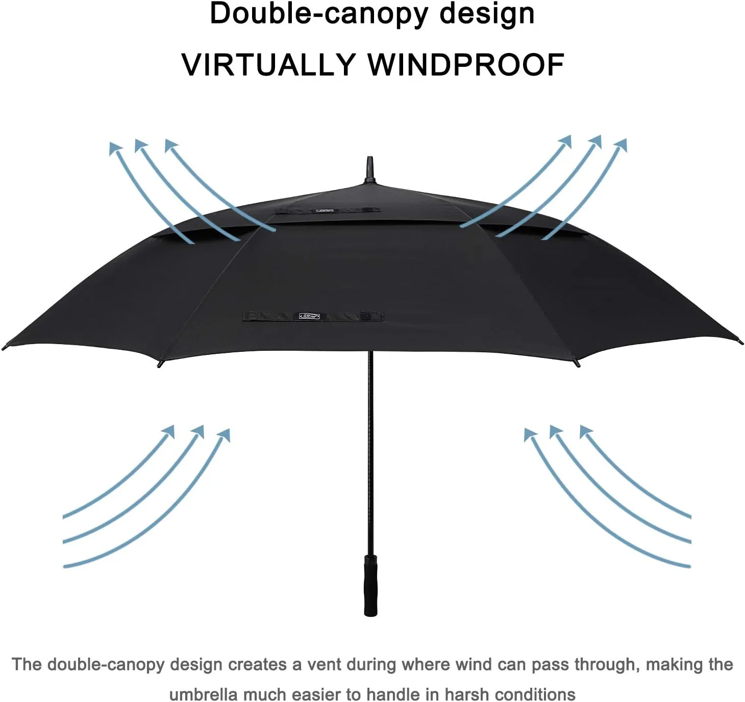 G4Free 47/54/62/68 Inch Automatic Open Golf Umbrella Oversize Extra Large Double Canopy Vented Windproof Waterproof Stick Umbrellas