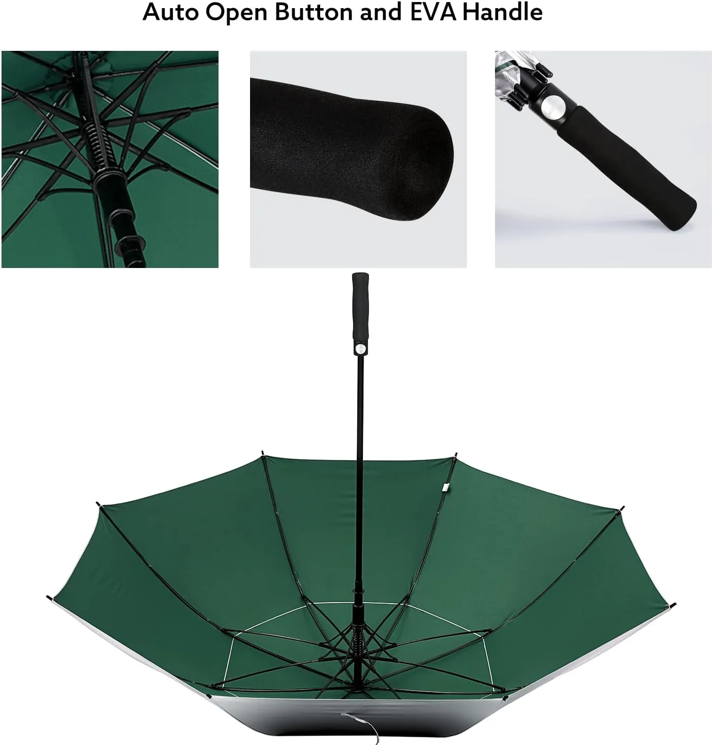 G4Free 47/54/62/68 Inch UV Protection Golf Umbrella Auto Open Vented Double Canopy Oversize Extra Large Windproof Sun Rain Umbrellas