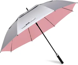 G4Free 47/54/62/68 Inch UV Protection Golf Umbrella Auto Open Vented Double Canopy Oversize Extra Large Windproof Sun Rain Umbrellas