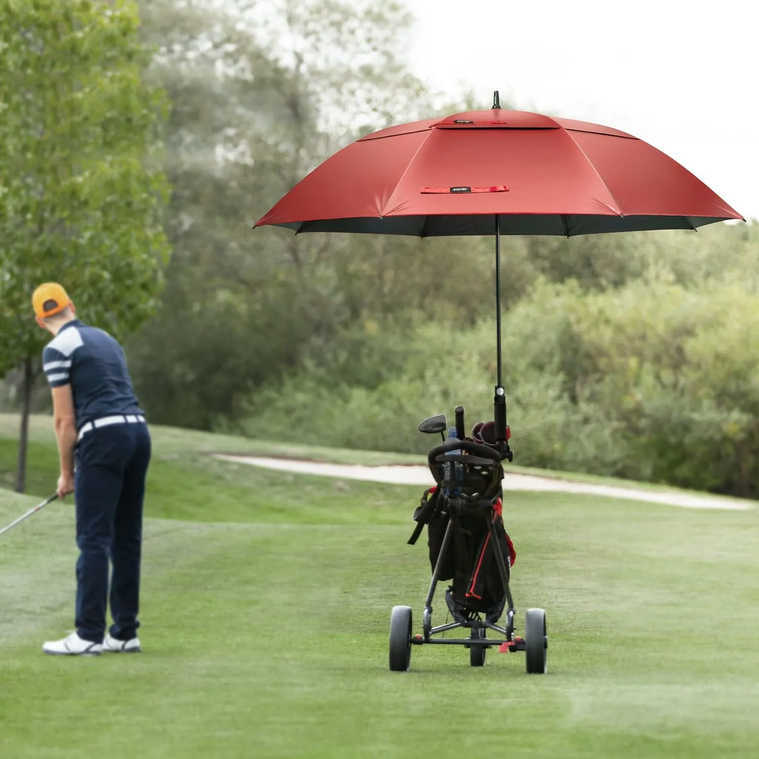 G4Free 47/54/62/68 Inch UV Protection Golf Umbrella Auto Open Vented Double Canopy Oversize Extra Large Windproof Sun Rain Umbrellas