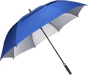 G4Free 54/62/68 Inch Extra Large Windproof Golf Umbrella UV Protection Automatic Open Double Canopy Vented Sun Rain Stick Umbrella