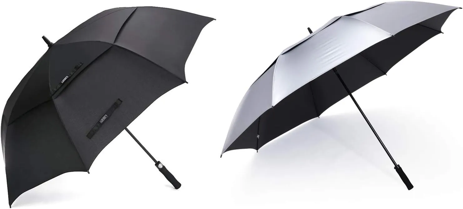 G4Free 62 inch Golf Umbrella and 72 Inch UV Golf Umbrella Double Canopy