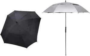 G4Free 68 Inch Square Golf Umbrella and 68 Inch UV Golf/Beach Umbrella Double Canopy