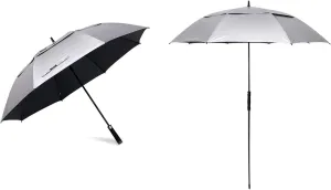 G4Free 68 Inch UV Golf Umbrella and 62 Inch UV Golf/Beach Umbrella Double Canopy