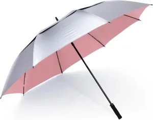 G4Free 72 Inch Huge Golf Umbrella UV Protection Auto Open Windproof Umbrella Oversized Extra Large Vented Double Canopy for Family