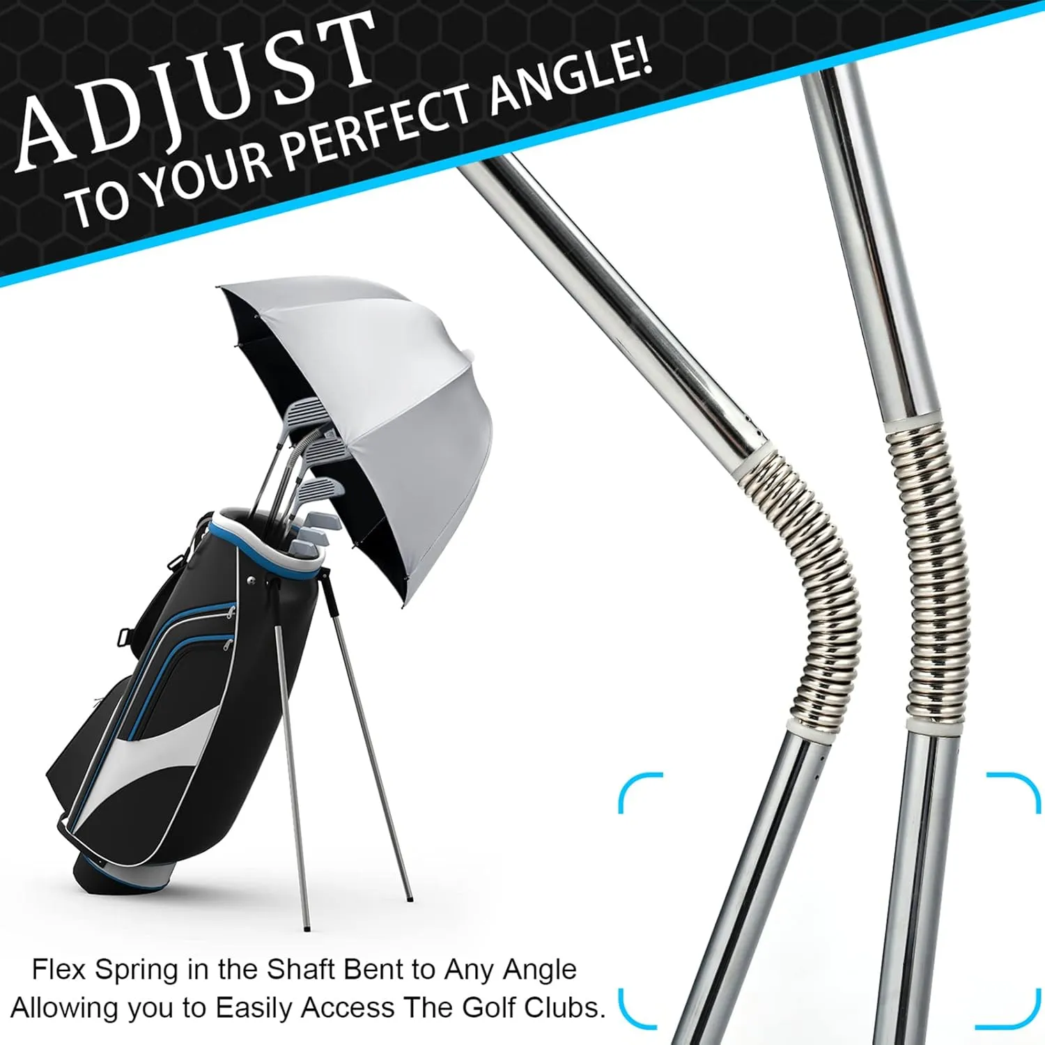 G4Free Golf Bag Umbrella for Club Protection Flex Umbrella